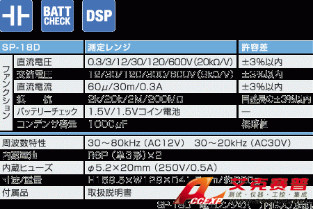 SP-18D指針式萬用表|日本三和Sanwa模擬式萬用表SP18D